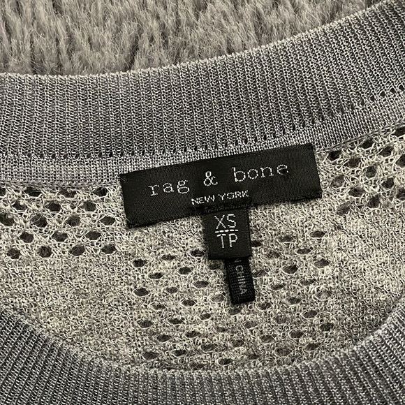 Rag & Bone Gray Plaid Charlotte Crew Sweater - Picture 8 of 12